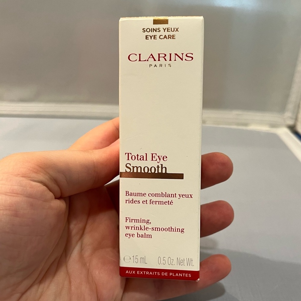NIB Auth Clarins Total Eye Smooth Firming Balm Cream .5 Oz Full Size Ret $73!